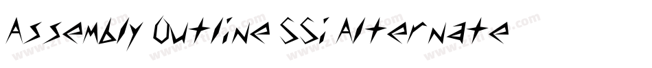 Assembly Outline SSi Alternate字体转换